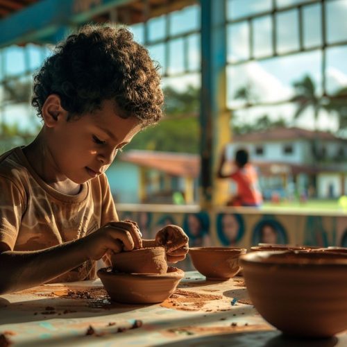 A lei brasileira assegura a distância entre criança e trabalho (Imagem -IA)